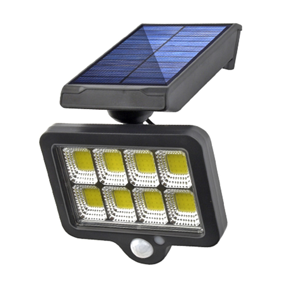 140COB Solar Light Outdoors Human Body Induction Solar Wall Lamp Waterproof Street Light Garden Yard Path Decoration Lighting