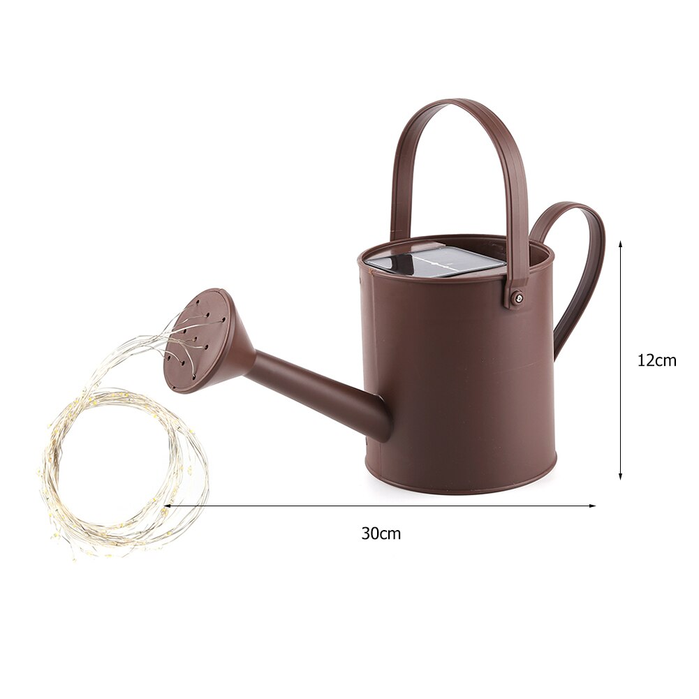 LED Solar Lamp Watering Can Sprinkles Fairy Solar Light Wrought Iron Hollow Outdoor Waterproof Shower Light Garden Decoration