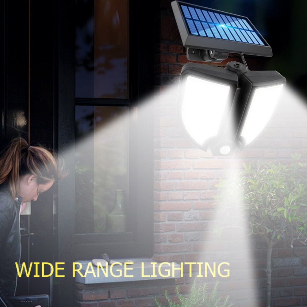 160LED Solar Light Outdoor 3Modes Human Body Induction Solar Wall Lamp Garden Decoration Yard Path Waterproof Emergency Lighting