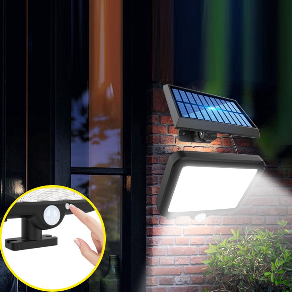 160LED Solar Powered Outdoors Wall Light Waterproof PIR Motion Sensor Courtyard Porch Street Lighting Garden Decoration Lamp