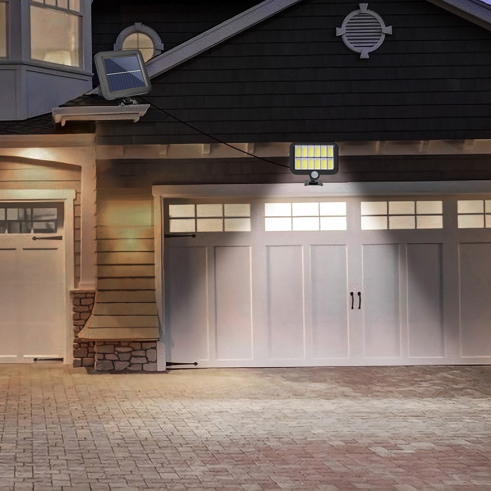 160LED Solar Powered Outdoors Wall Light Waterproof PIR Motion Sensor Courtyard Porch Street Lighting Garden Decoration Lamp