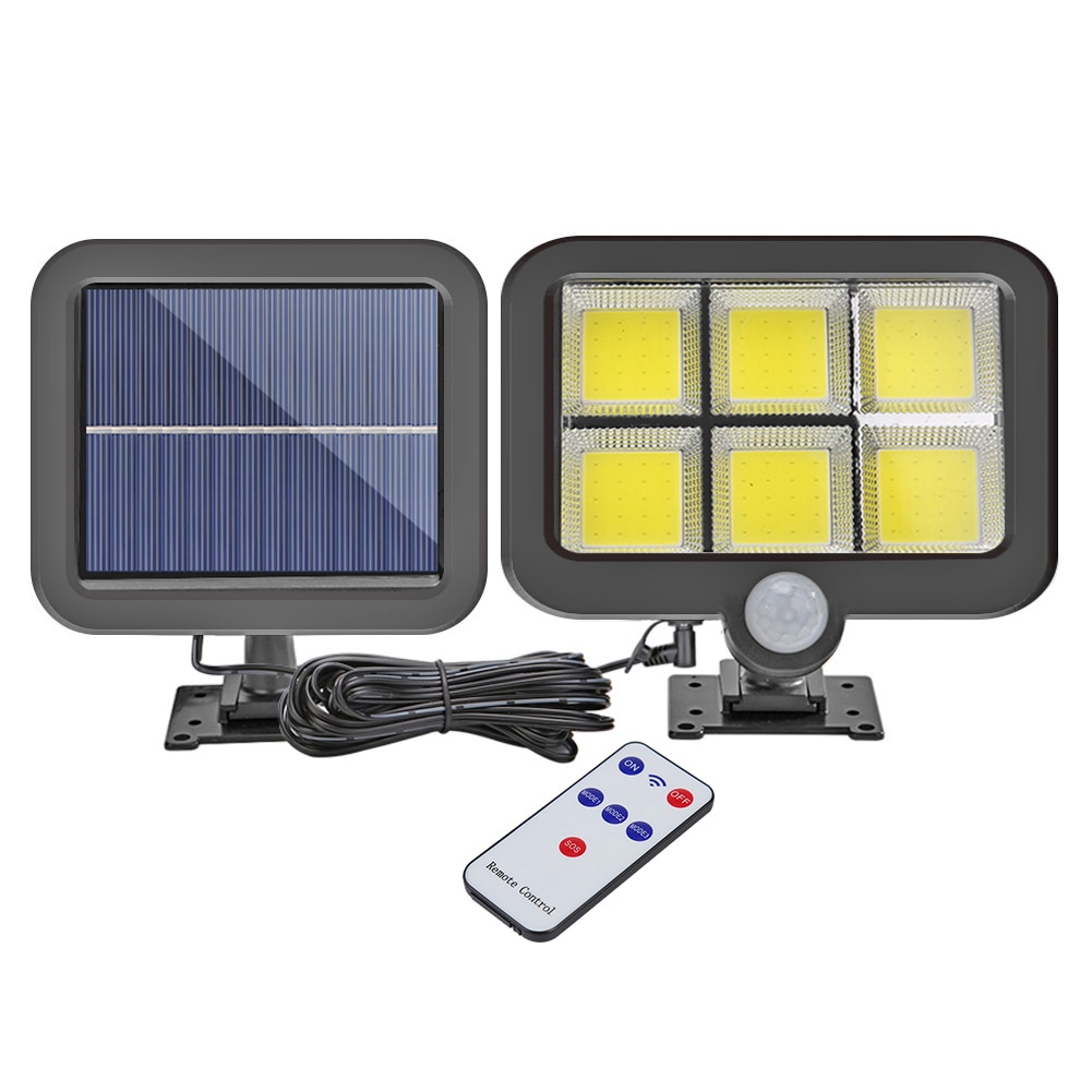 128LED Solar LED Light Outdoors IP65 Waterproof Remote Control Motion Sensor Solar Wall Lamp For Garden Decoration