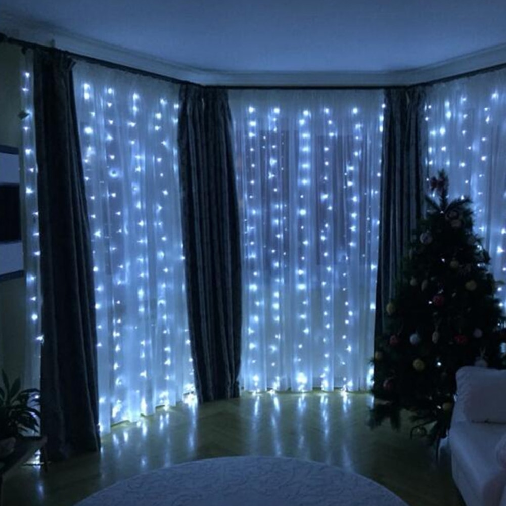 300 LED Fairy String Lights 3 Meter 8 Modes Remote Control USB Garland Curtain Light for Home Bedroom Christmas Decorations Lamp