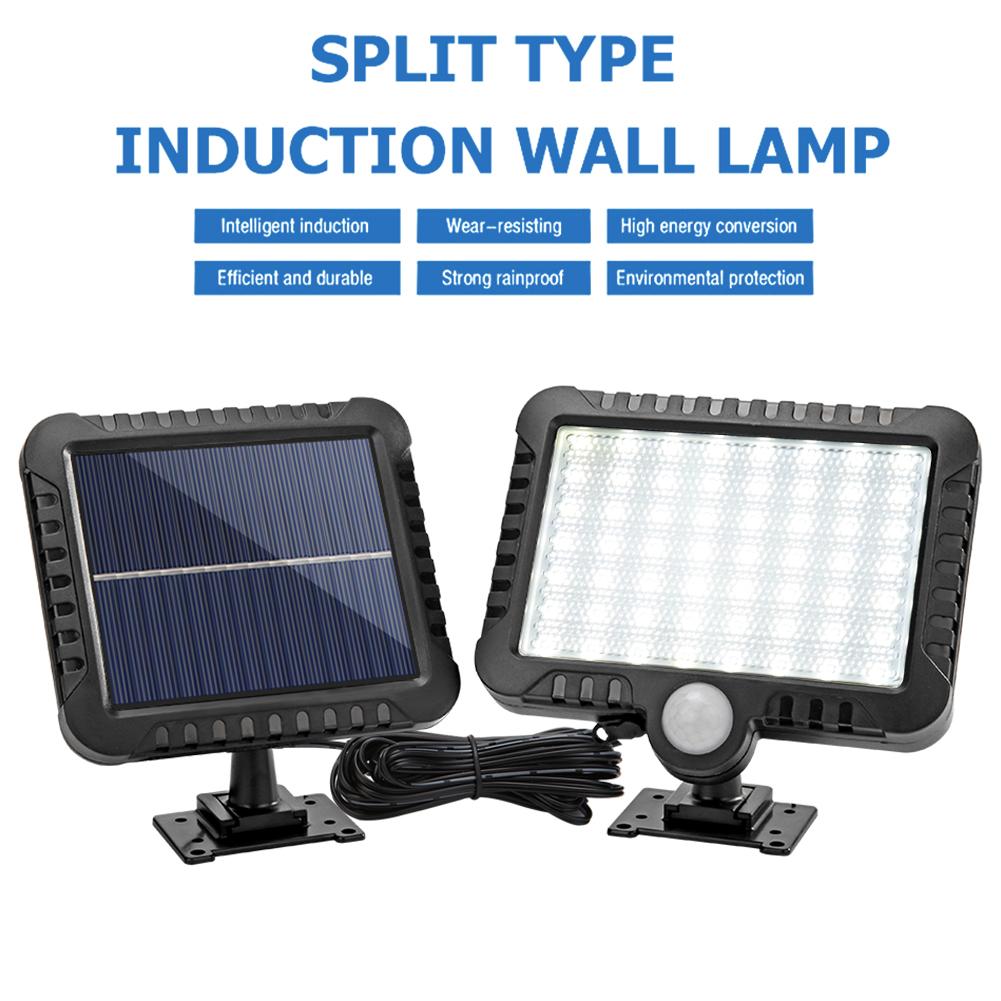 120LED Solar Powered Light Outdoors Motion Sensor Sunlight Waterproof Wall Emergency Street Security Lamp for Garden Decoration