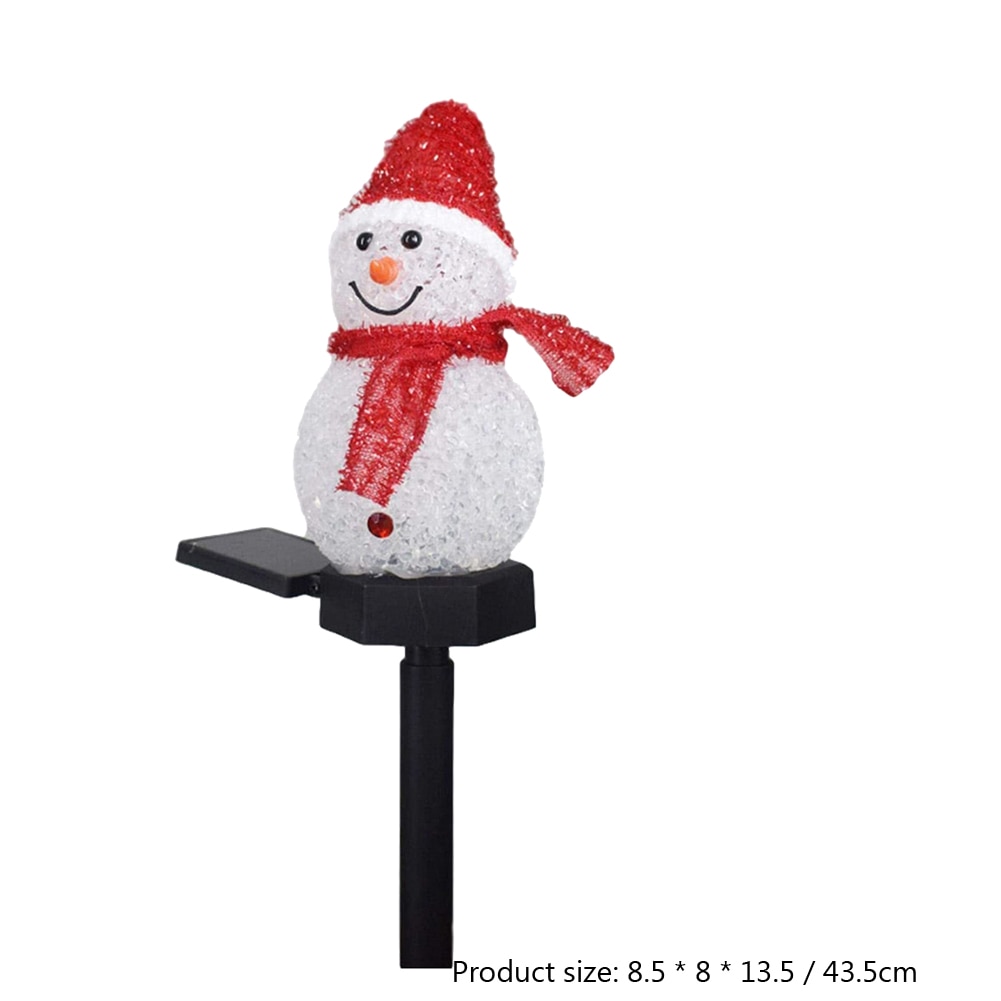 Christmas Decoration LED Solar Powered Garden Light Outdoor Waterproof Snowman Lawn Lamp Landscape Yard Terrace Path Lighting