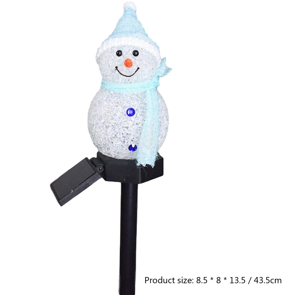 Christmas Decoration LED Solar Powered Garden Light Outdoor Waterproof Snowman Lawn Lamp Landscape Yard Terrace Path Lighting
