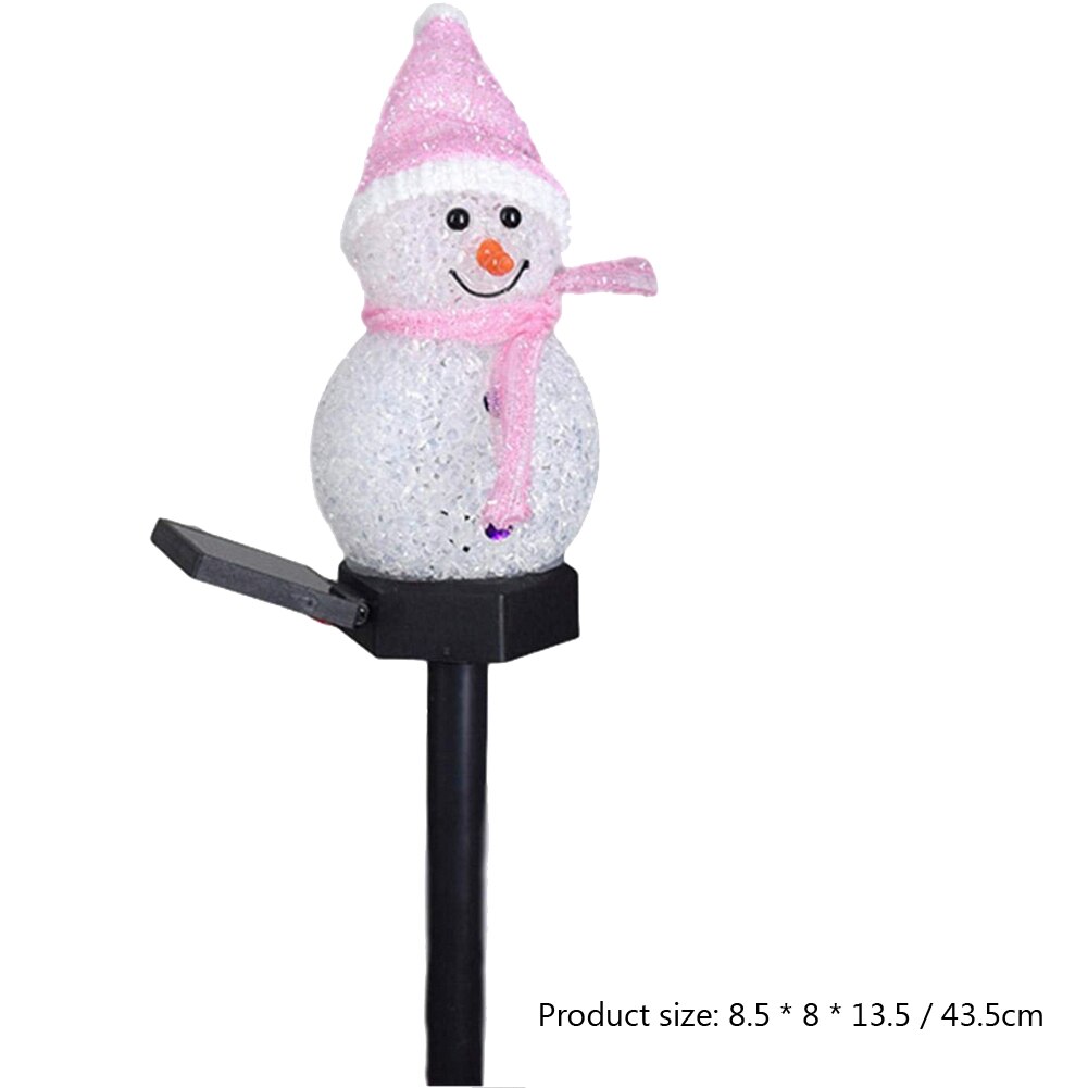 Christmas Decoration LED Solar Powered Garden Light Outdoor Waterproof Snowman Lawn Lamp Landscape Yard Terrace Path Lighting