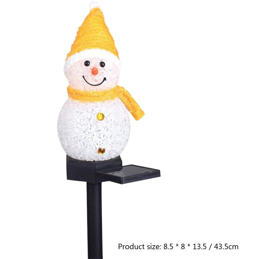 Christmas Decoration LED Solar Powered Garden Light Outdoor Waterproof Snowman Lawn Lamp Landscape Yard Terrace Path Lighting