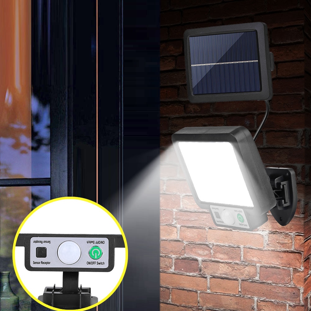 LED Split Solar Wall Light Waterproof Motion Sensor Induction Street Security Outdoor Solar Lamp Garden Decoration 56 LED/72 COB
