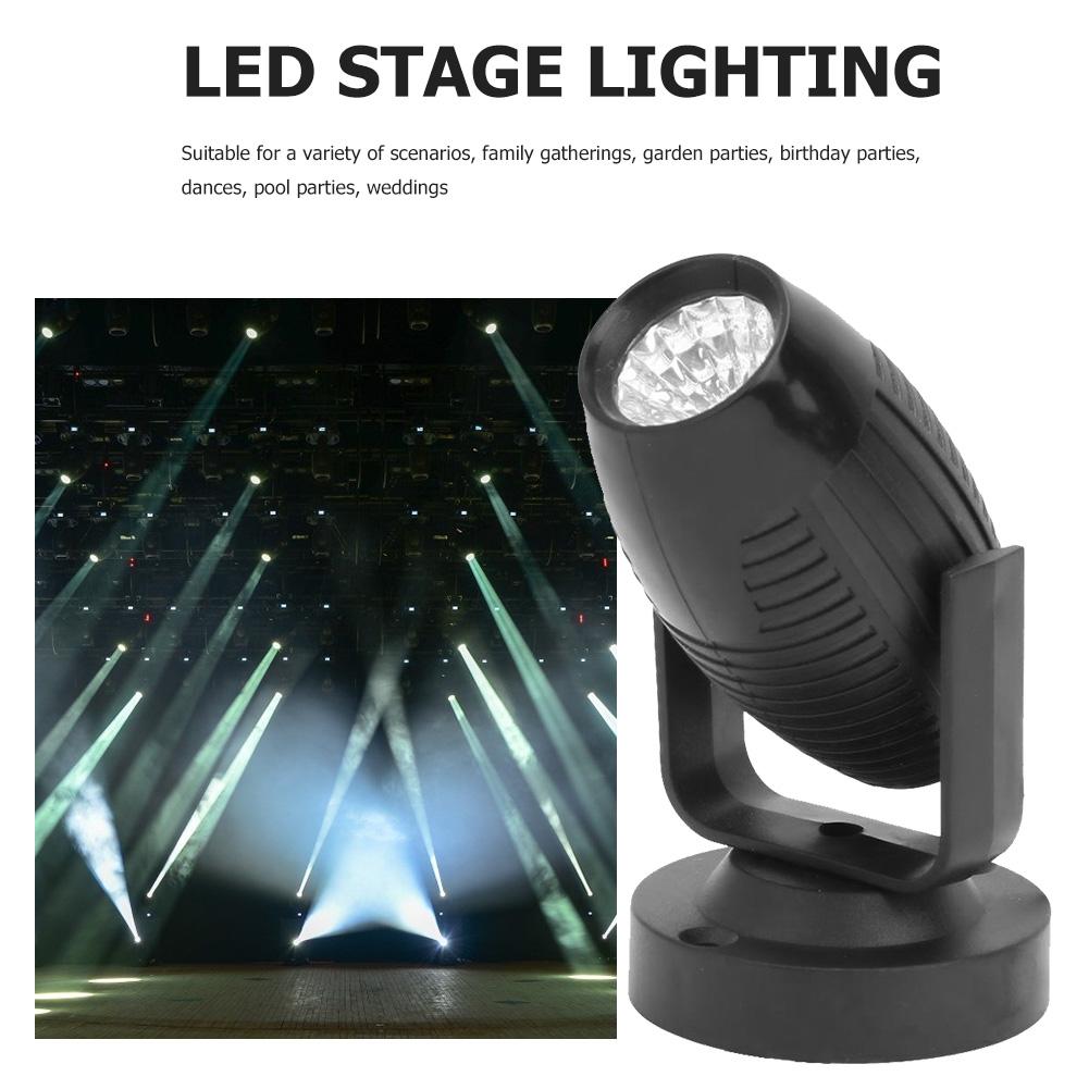 RGB LED Stage Spotlight 85-265V 360 Degree KTV Bar DJ Disco Party Wedding Atmosphere Spot Beam Lamp Black Shell