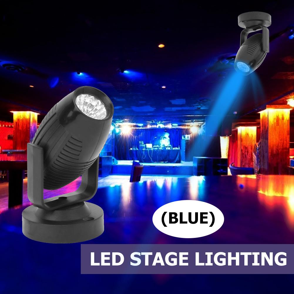 RGB LED Stage Spotlight 85-265V 360 Degree KTV Bar DJ Disco Party Wedding Atmosphere Spot Beam Lamp Black Shell