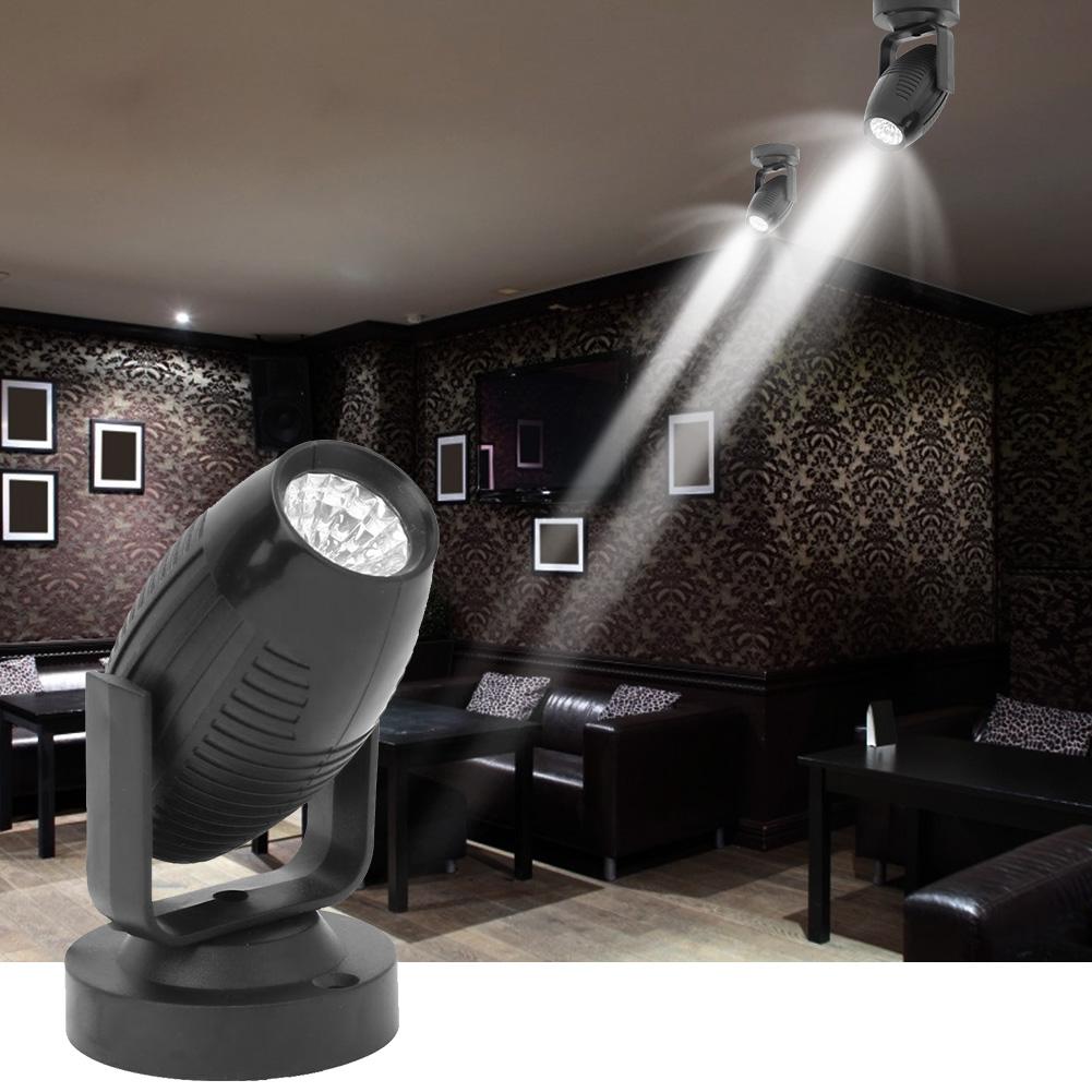 RGB LED Stage Spotlight 85-265V 360 Degree KTV Bar DJ Disco Party Wedding Atmosphere Spot Beam Lamp Black Shell