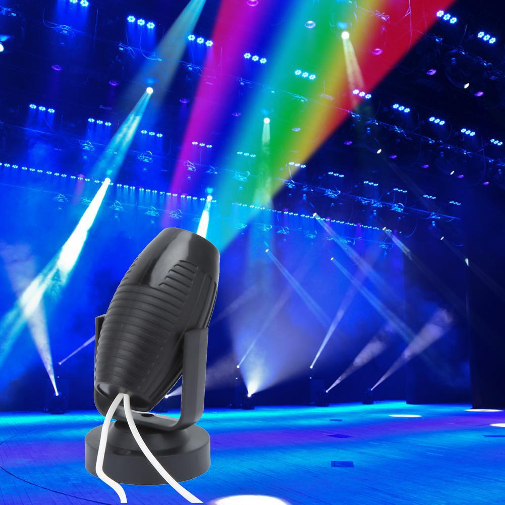 RGB LED Stage Spotlight 85-265V 360 Degree KTV Bar DJ Disco Party Wedding Atmosphere Spot Beam Lamp Black Shell