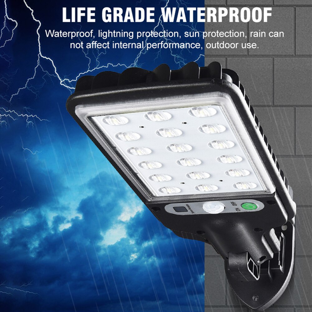 196/279 LED Solar Street Lights Outdoor Solar Lamps with 3 Modes LED/COB Waterproof Motion Sensor Remote Control for Garden Yard