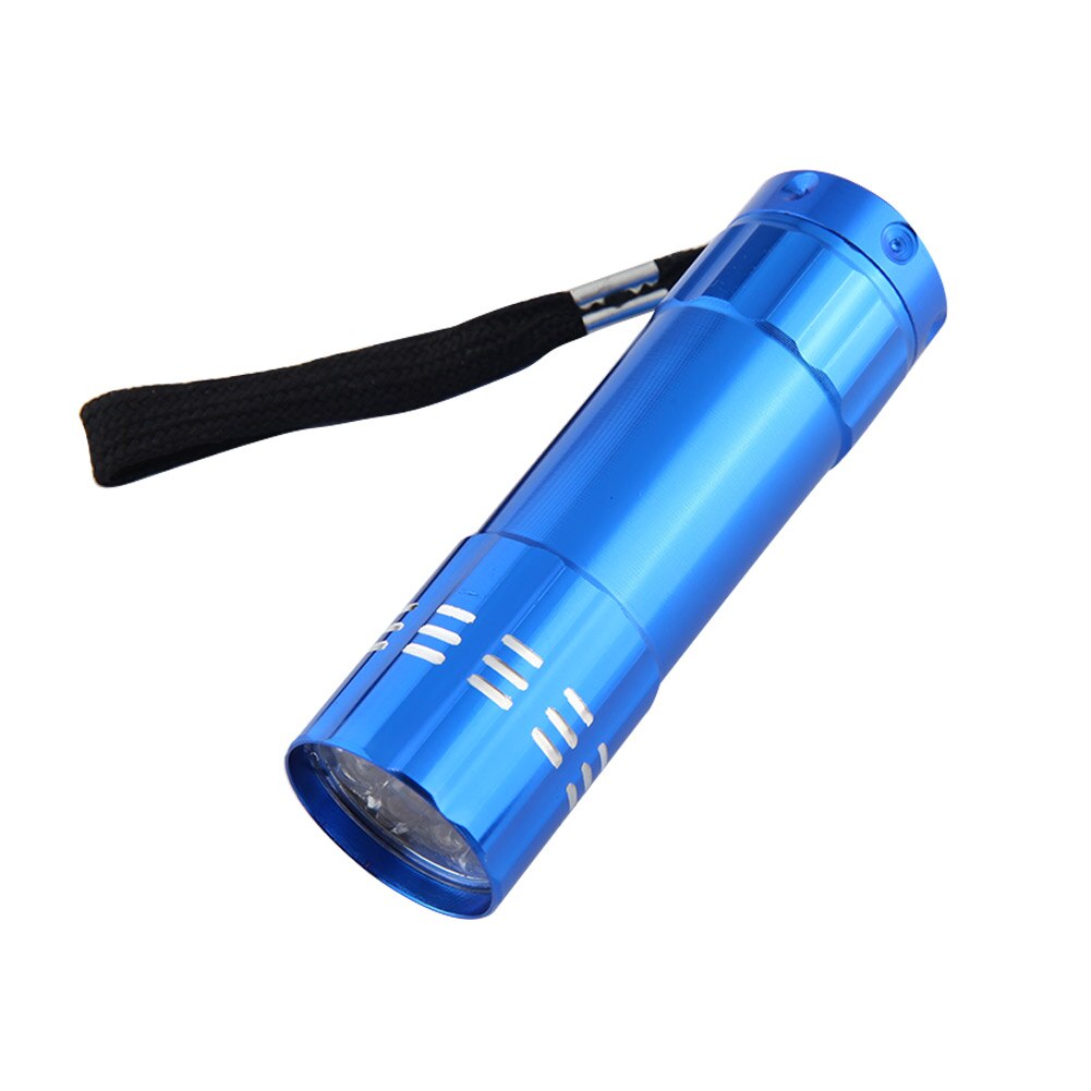 LED UV Flashlight Ultraviolet Torch Mini Aluminum UV ULTRA VIOLET 9 LED FLASHLIGHT Torch Light Lamp Tactical Lighting Dropship