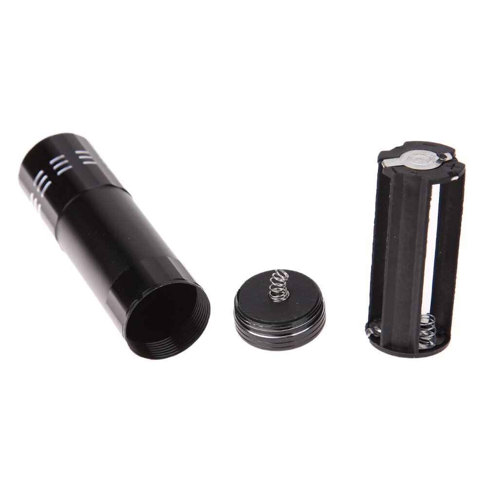 LED UV Flashlight Ultraviolet Torch Mini Aluminum UV ULTRA VIOLET 9 LED FLASHLIGHT Torch Light Lamp Tactical Lighting Dropship