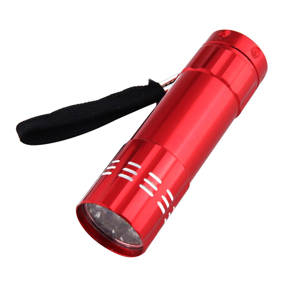 LED UV Flashlight Ultraviolet Torch Mini Aluminum UV ULTRA VIOLET 9 LED FLASHLIGHT Torch Light Lamp Tactical Lighting Dropship