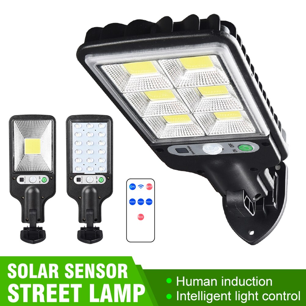 Solar Street Lights Outdoor Solar Lamps with 3 Modes LED/COB Waterproof Motion Sensor Remote Control for Garden Patio Path Yard