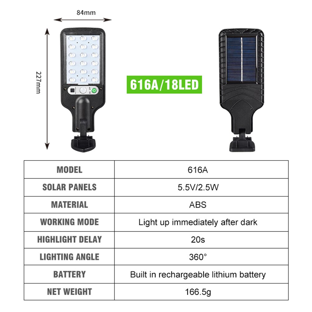 Solar Street Lights Outdoor Solar Lamps with 3 Modes LED/COB Waterproof Motion Sensor Remote Control for Garden Patio Path Yard
