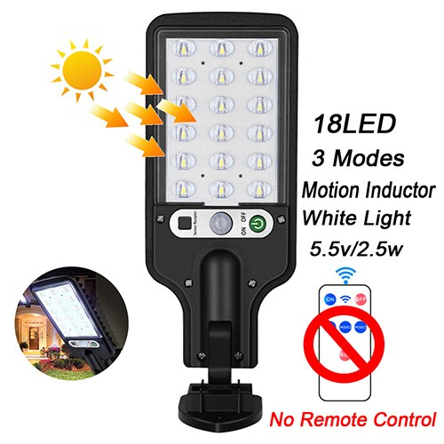 Solar Street Lights Outdoor Solar Lamps with 3 Modes LED/COB Waterproof Motion Sensor Remote Control for Garden Patio Path Yard