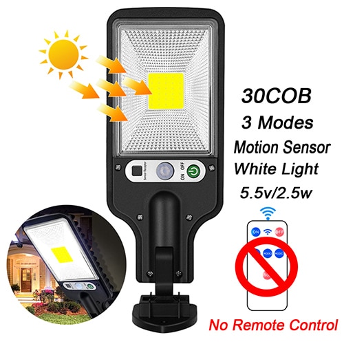 Solar Street Lights Outdoor Solar Lamps with 3 Modes LED/COB Waterproof Motion Sensor Remote Control for Garden Patio Path Yard