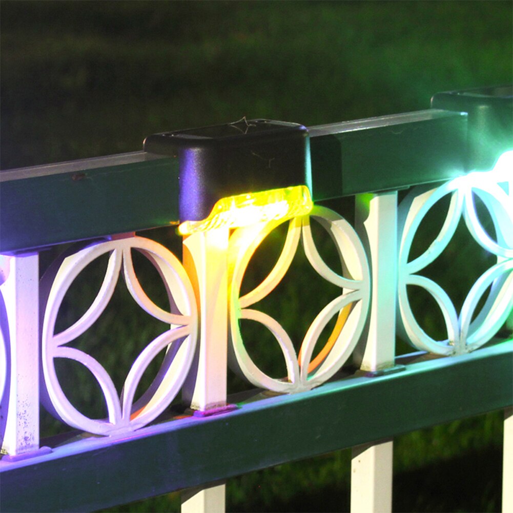 4/8/12Pcs LED Solar Stair Lamp Outdoor Fence Light Waterproof Step Lamp Solar Night Light Garden Pathway Yard Patio