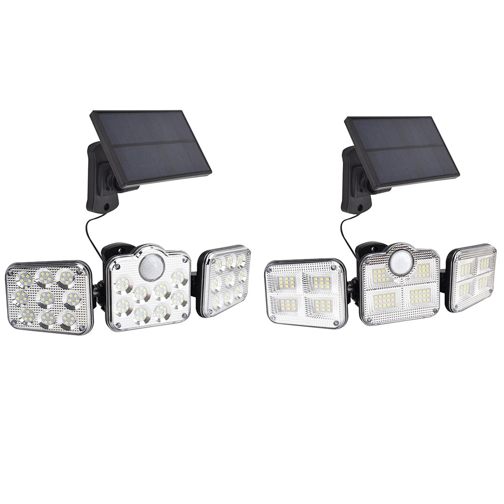 122/138LED Solar Lamp Outdoor Street Lights with Motion Sensor 3 Modes Rotatory Head Waterproof Wall Lamp for Garden Yard Garage