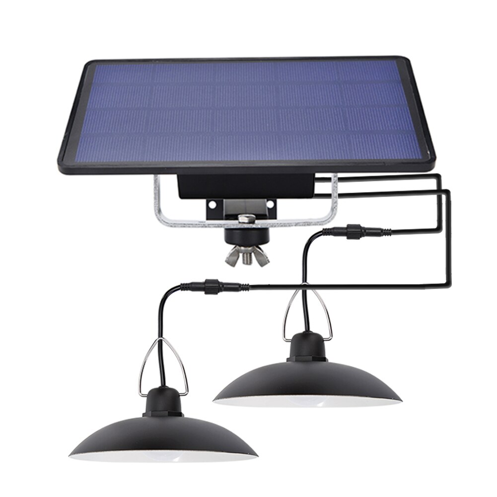 Double Head LED Solar Light Outdoor Street Light with Motion Sensor 3 Mode Remote Control Waterproof Lamp for Garden Yard Garage