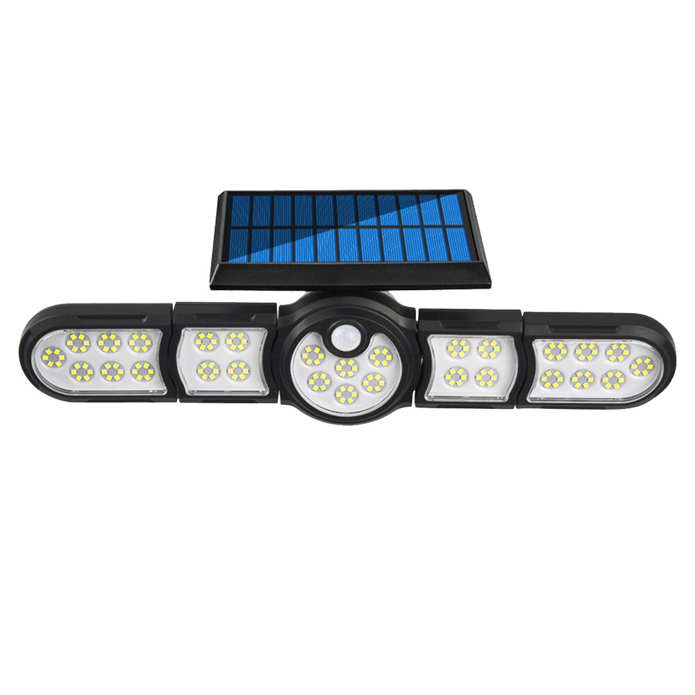 200/198/231LED Solar Street Lights Outdoor 6/5/4 Heads Wall Lamp PIR Motion Sensor Waterproof Solar Light for Garden Yard Garage