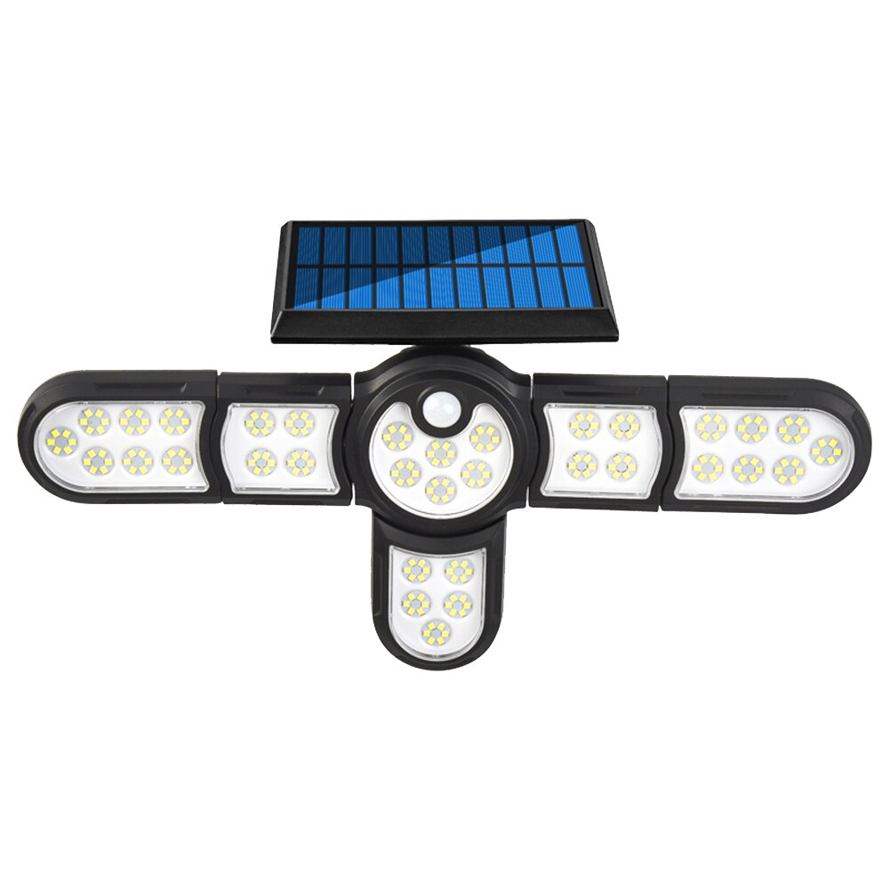 200/198/231LED Solar Street Lights Outdoor 6/5/4 Heads Wall Lamp PIR Motion Sensor Waterproof Solar Light for Garden Yard Garage