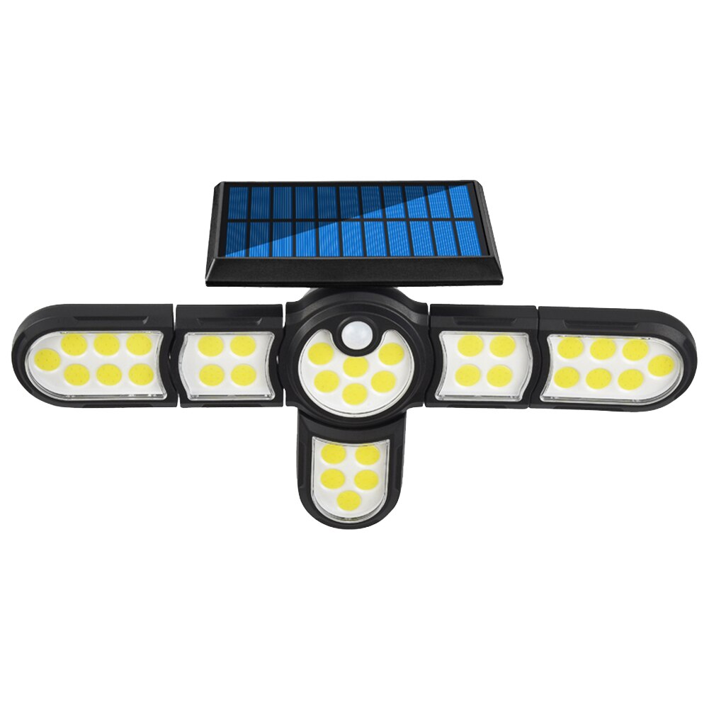 200/198/231LED Solar Street Lights Outdoor 6/5/4 Heads Wall Lamp PIR Motion Sensor Waterproof Solar Light for Garden Yard Garage