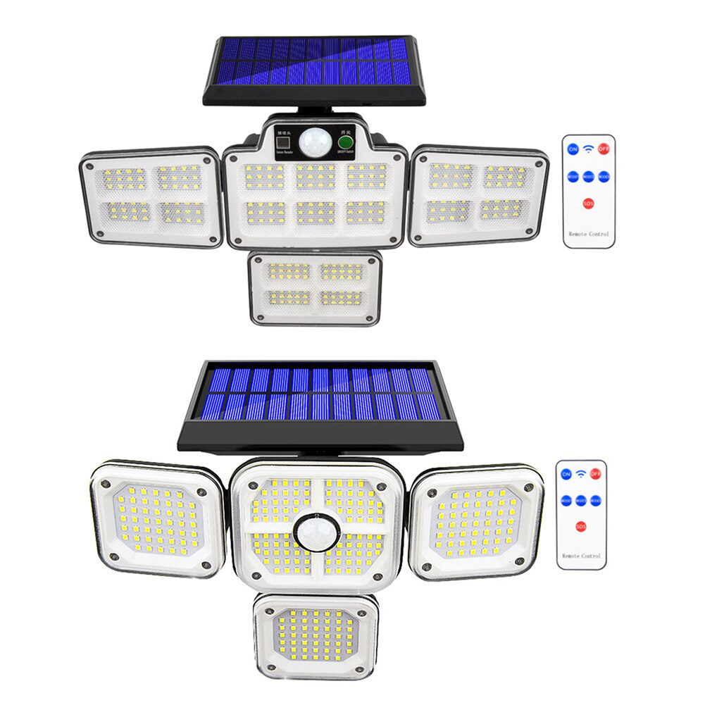 228/231LED Solar Street Lights Outdoor Rotatory Heads Wall Lamps PIR Motion Sensor Waterproof Solar Light for Garden Yard Garage