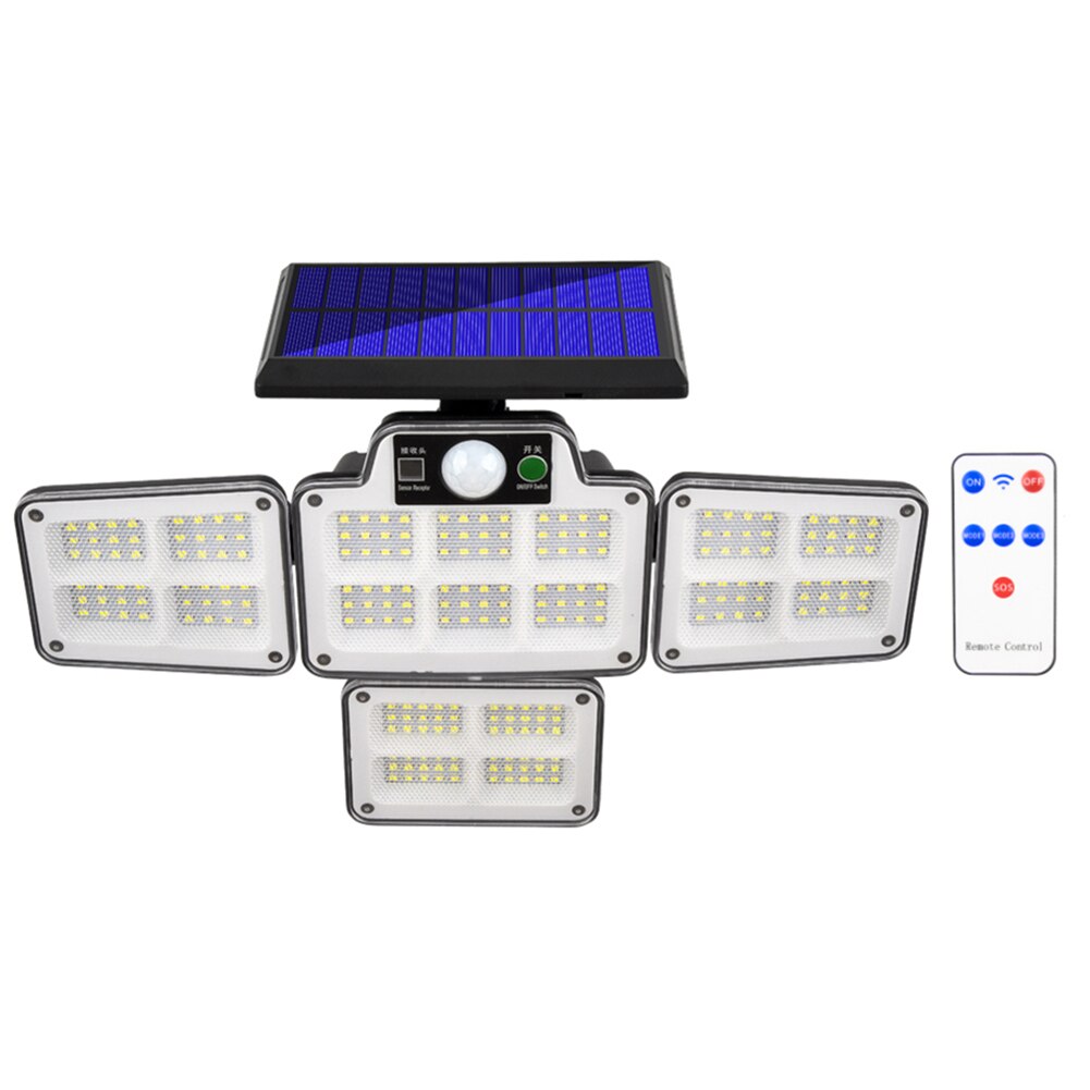 228/231LED Solar Street Lights Outdoor Rotatory Heads Wall Lamps PIR Motion Sensor Waterproof Solar Light for Garden Yard Garage