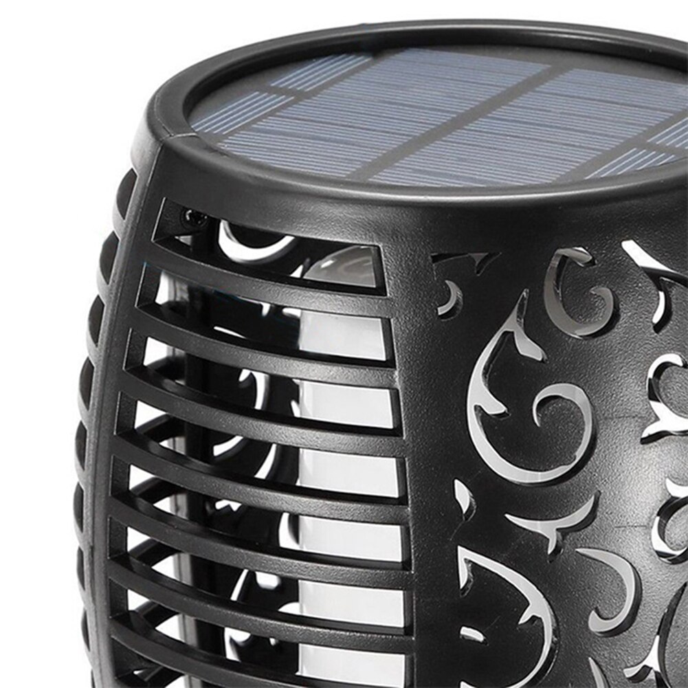 12LED Solar Flame Torch Light Flickering Blue Purple Light Waterproof Night Light Outdoor Landscape Lawn Garden Decoration Lamp