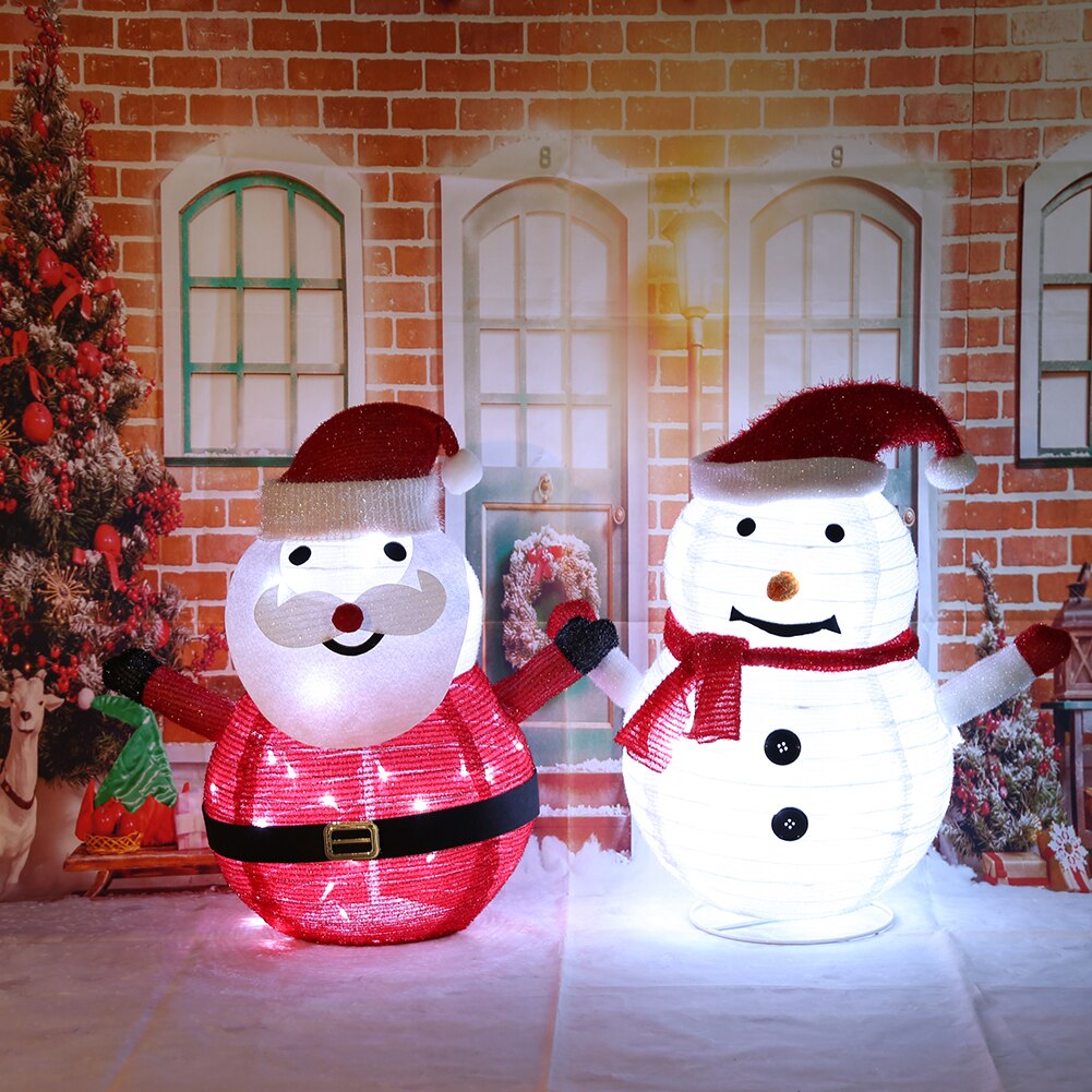 Christmas Snowman 40 LED Light Home Christmas Outdoors Garden Decoration Ornaments for new year Garden Landscape Lawn Lamp