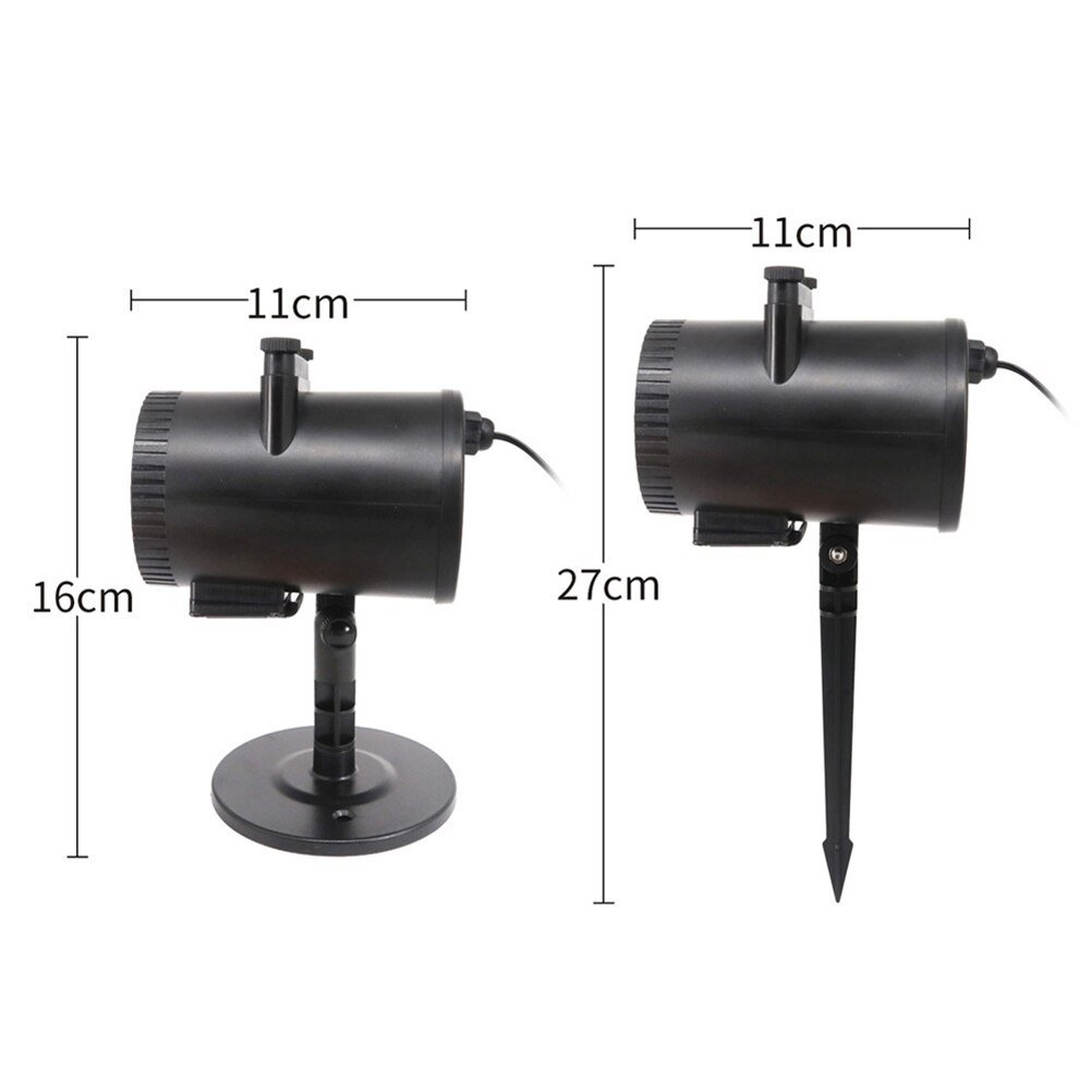 LED Laser Projector Night Lights 16 Cards Outdoor Stage Lighting Effect Holiday Christmas Atmosphere Special Projection Lamp