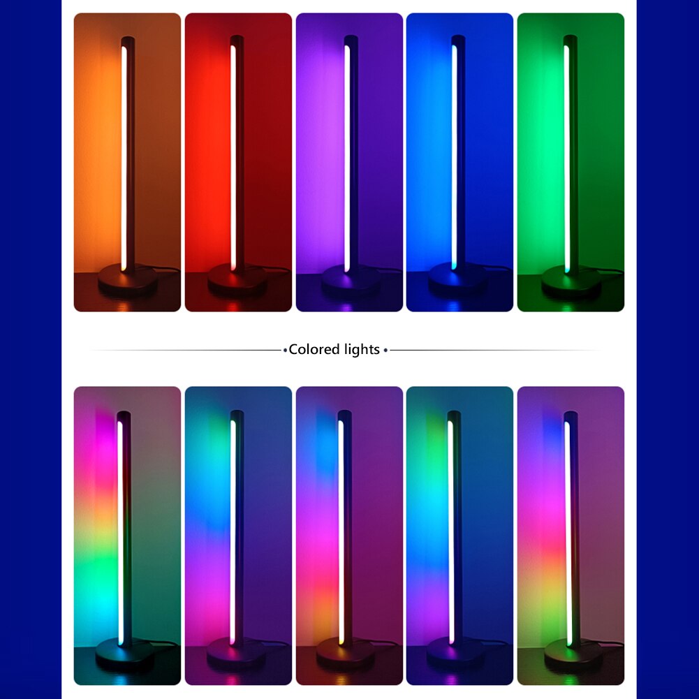 2pcs Sets RGB Colorful Pickup Rhythm Night Light Strip Music Backlights APP Control Party Computer Atmosphere Ambient Lamp Bar