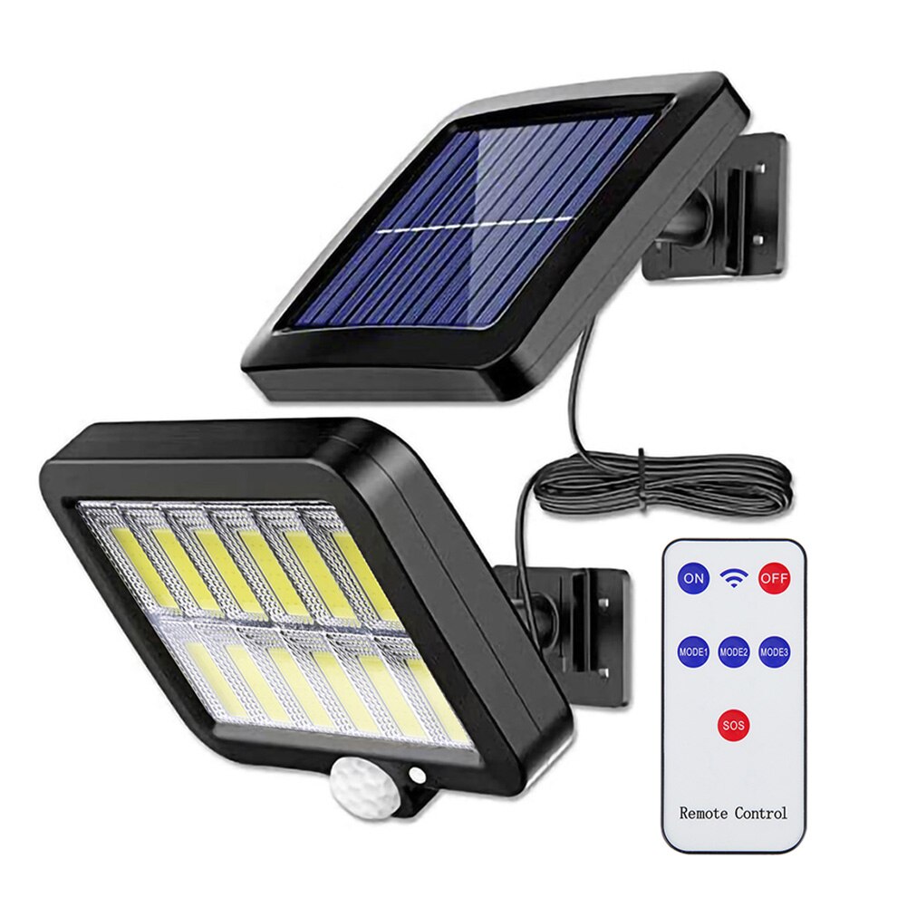 160LED Solar Powered Light With Remote Motion Sensor Sunlight Waterproof Wall Emergency Street Security Lamp For Garden Decor