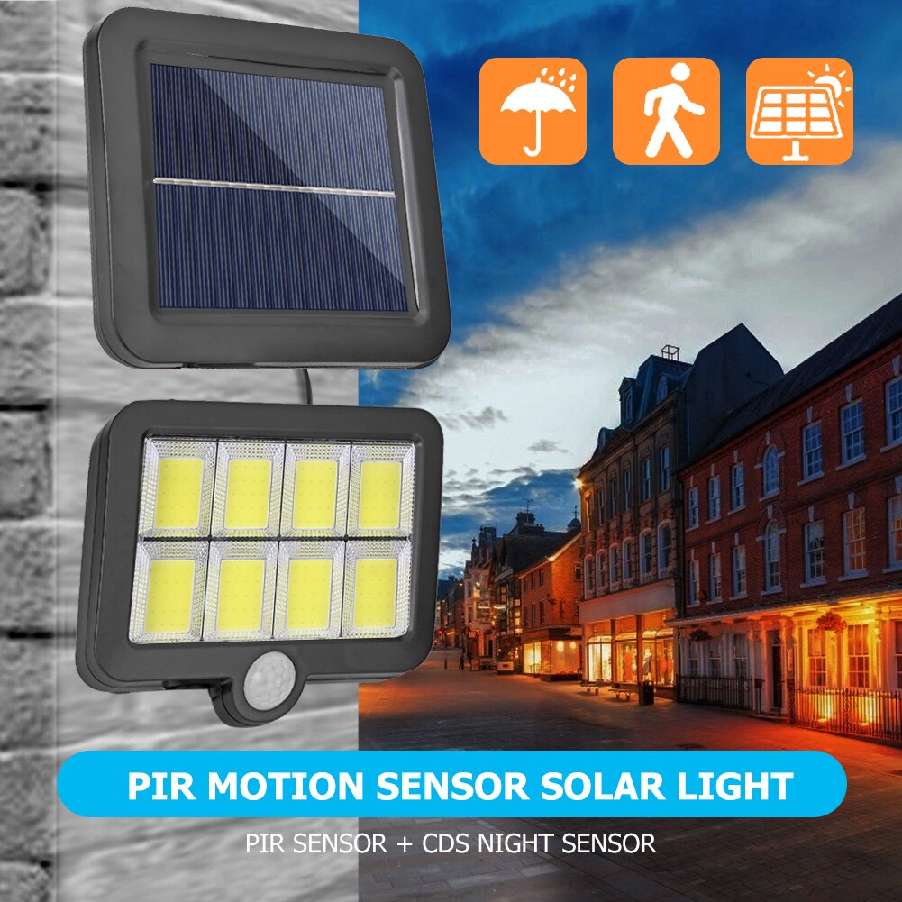 160LED Solar Powered Light With Remote Motion Sensor Sunlight Waterproof Wall Emergency Street Security Lamp For Garden Decor