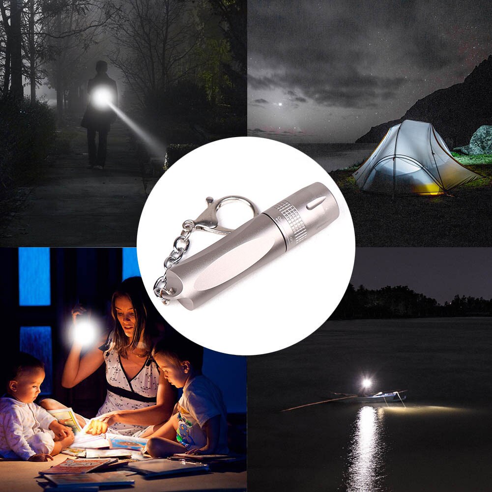 Mini T6 LED Flashlights Keychain Pocket Torch Portable Lamp for Emergency Outdoor Fishing Camping Portable Light Keychain Torch