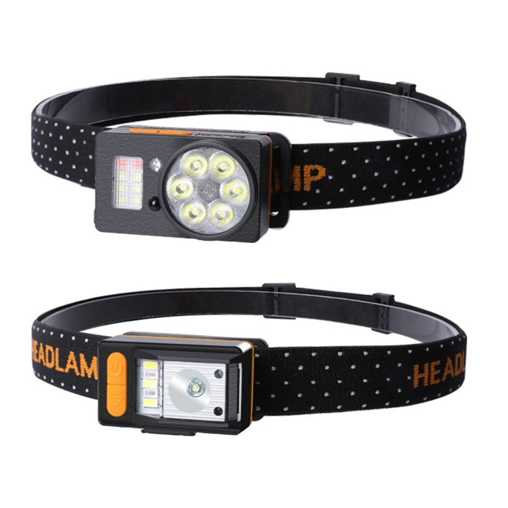 COB LED Headlamp Sensor Headlight Flashlights USB Rechargeable Headlamps for Camping Cycling Hiking Fishing Headlight Head Torch