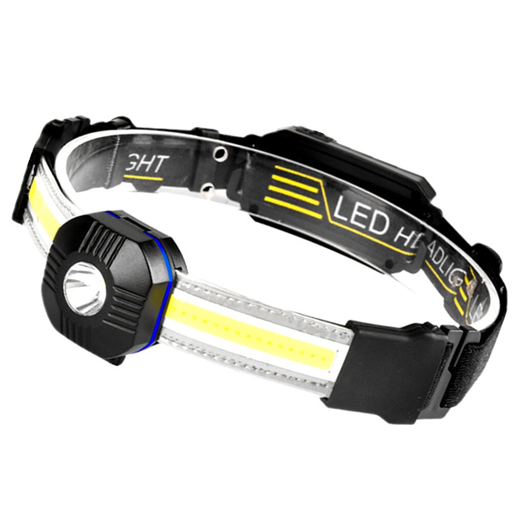1pcs Powerful Headlamp COB LED Flashlight Waterproof USB Rechargeble Warning Headlight Torch for Outdoor Fishing Cycling Camping