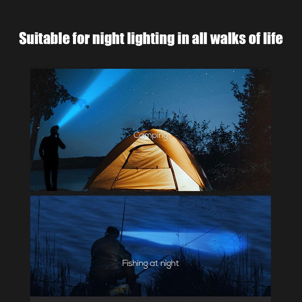 5LED Strong Headlamp with Built-in 18650 Battery USB Rechargeable Portable Flashlight Lantern Headlamp Outdoor Camping Headlight