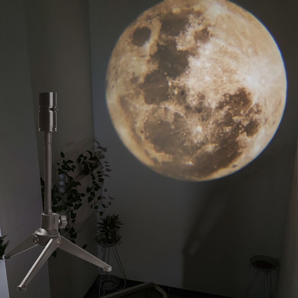 Moon Earth Projector Lamp LED Night Light 360 Rotatable USB Projector Light for Photo Atmosphere Girl Bedroom Decor