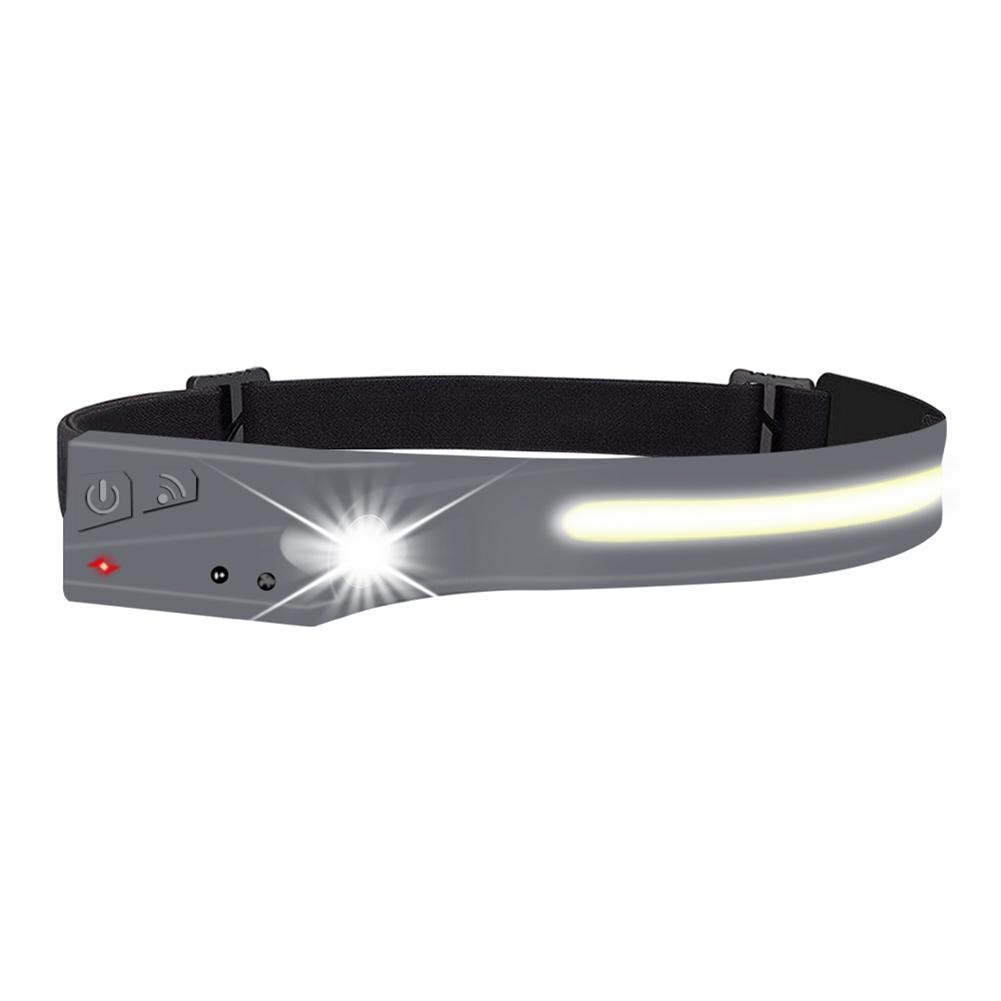 2Pcs LED COB Headlamp Sensor Flashlight USB Rechargeable Waterproof Headlight for Running Camping Cycling Outdoor Headtorch Lamp