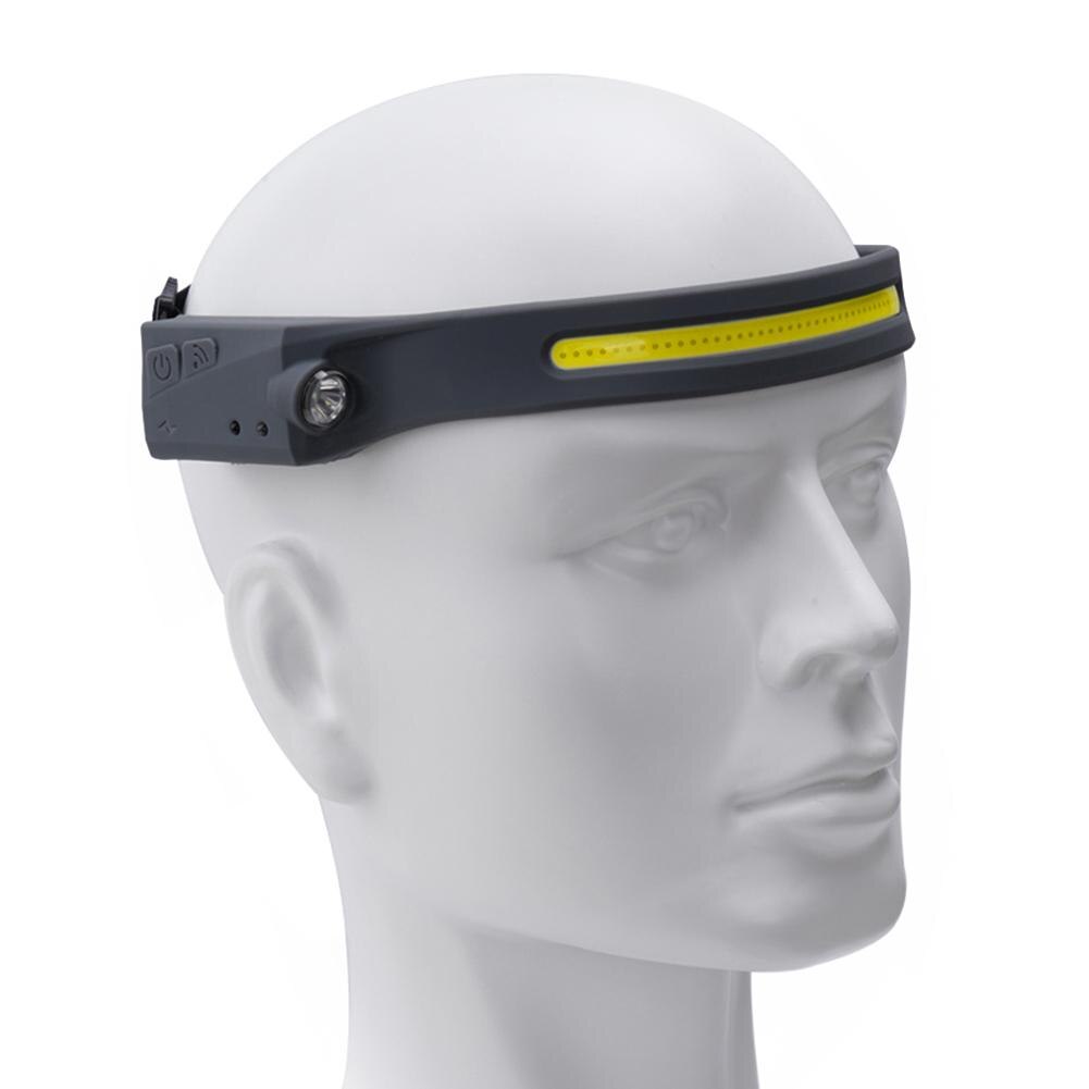 2Pcs LED COB Headlamp Sensor Flashlight USB Rechargeable Waterproof Headlight for Running Camping Cycling Outdoor Headtorch Lamp