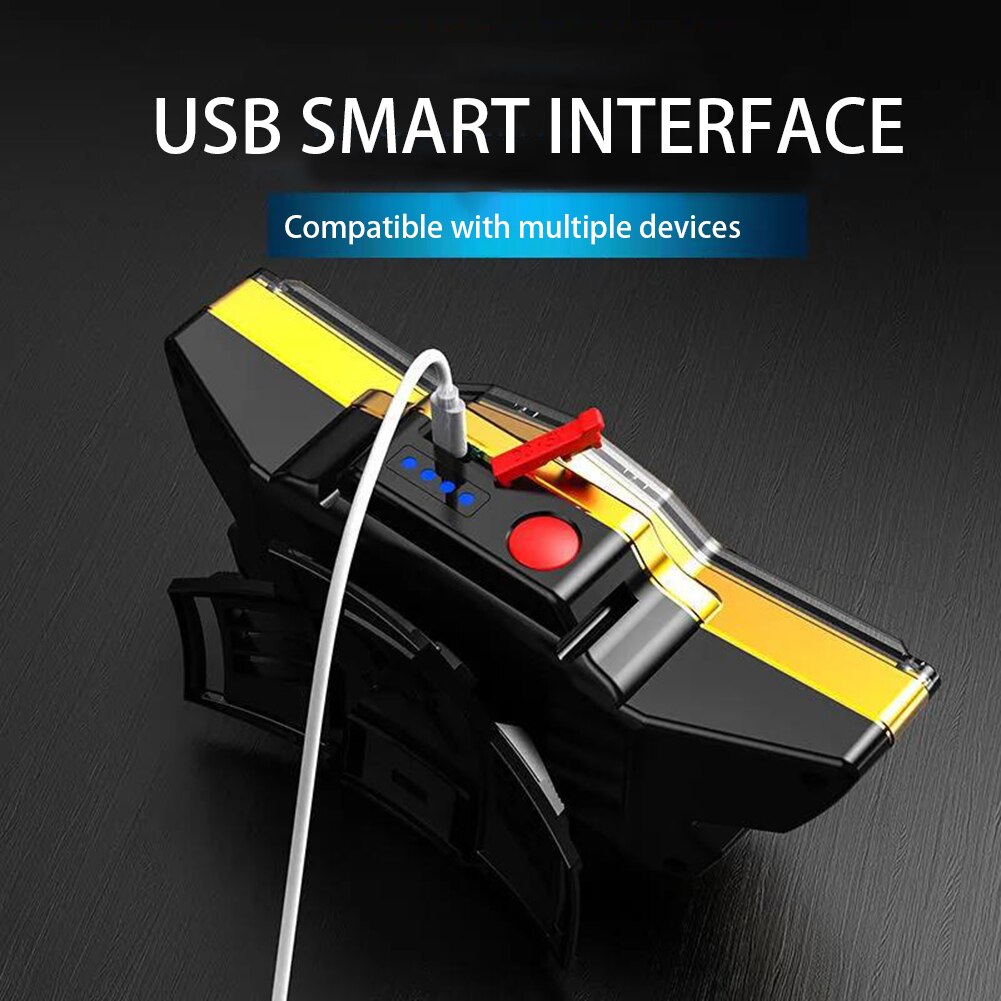 12LED Powerful Fishing Headlight USB Rechargeable Long-Range Flashlight