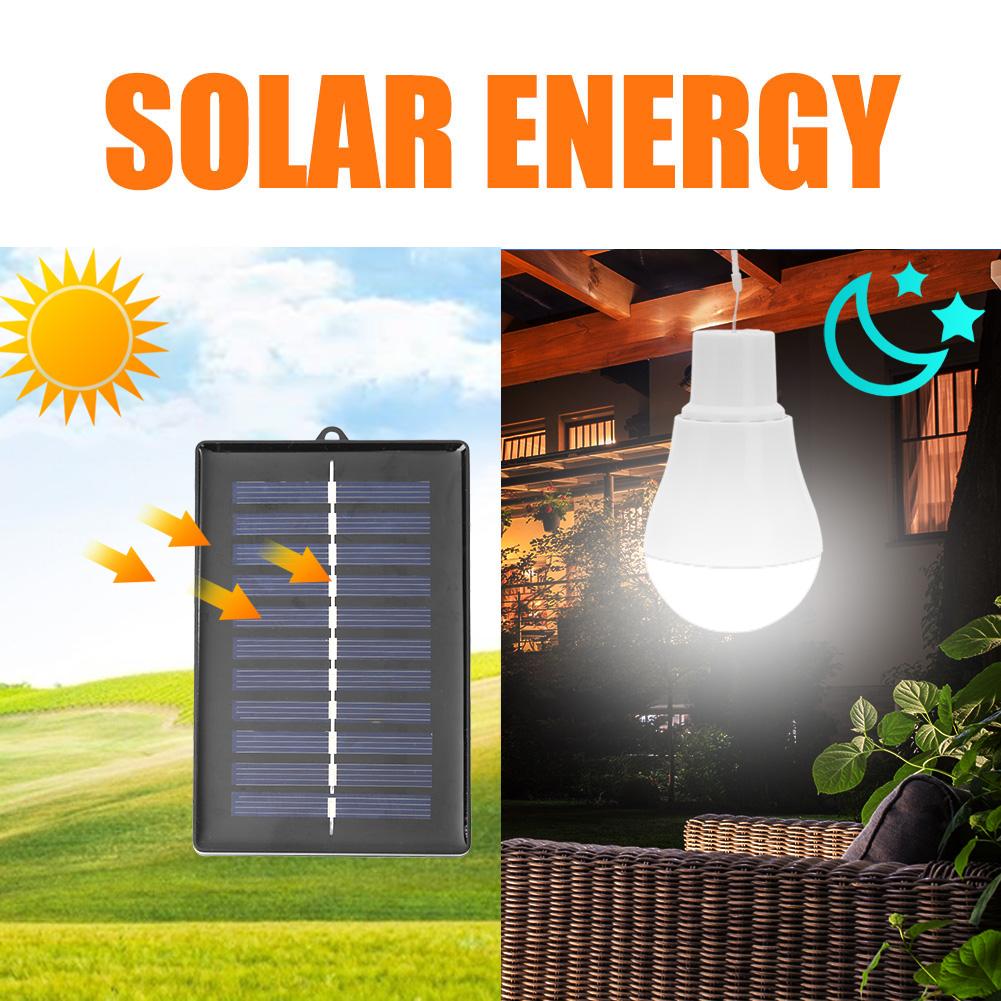 5V 15W 300LM Outdoor Solar Lamp Portable Energy Saving Rechargeable Led Bulb Portable Solar Power Panel for Outdoor Lighting