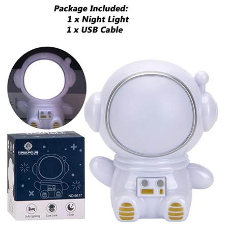 Astronaut LED Night Lights Portable Spaceman USB Charing Night Light for Children's Night Light Space Lovers Xmas Gifts with Box