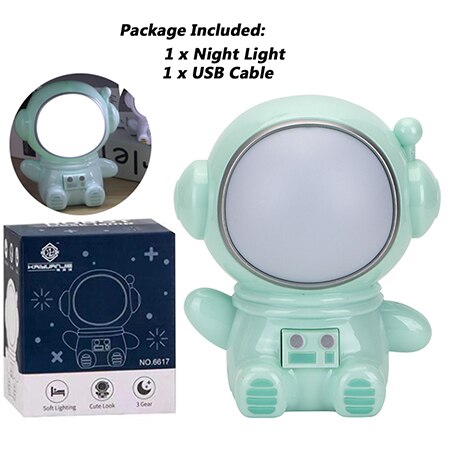 Astronaut LED Night Lights Portable Spaceman USB Charing Night Light for Children's Night Light Space Lovers Xmas Gifts with Box